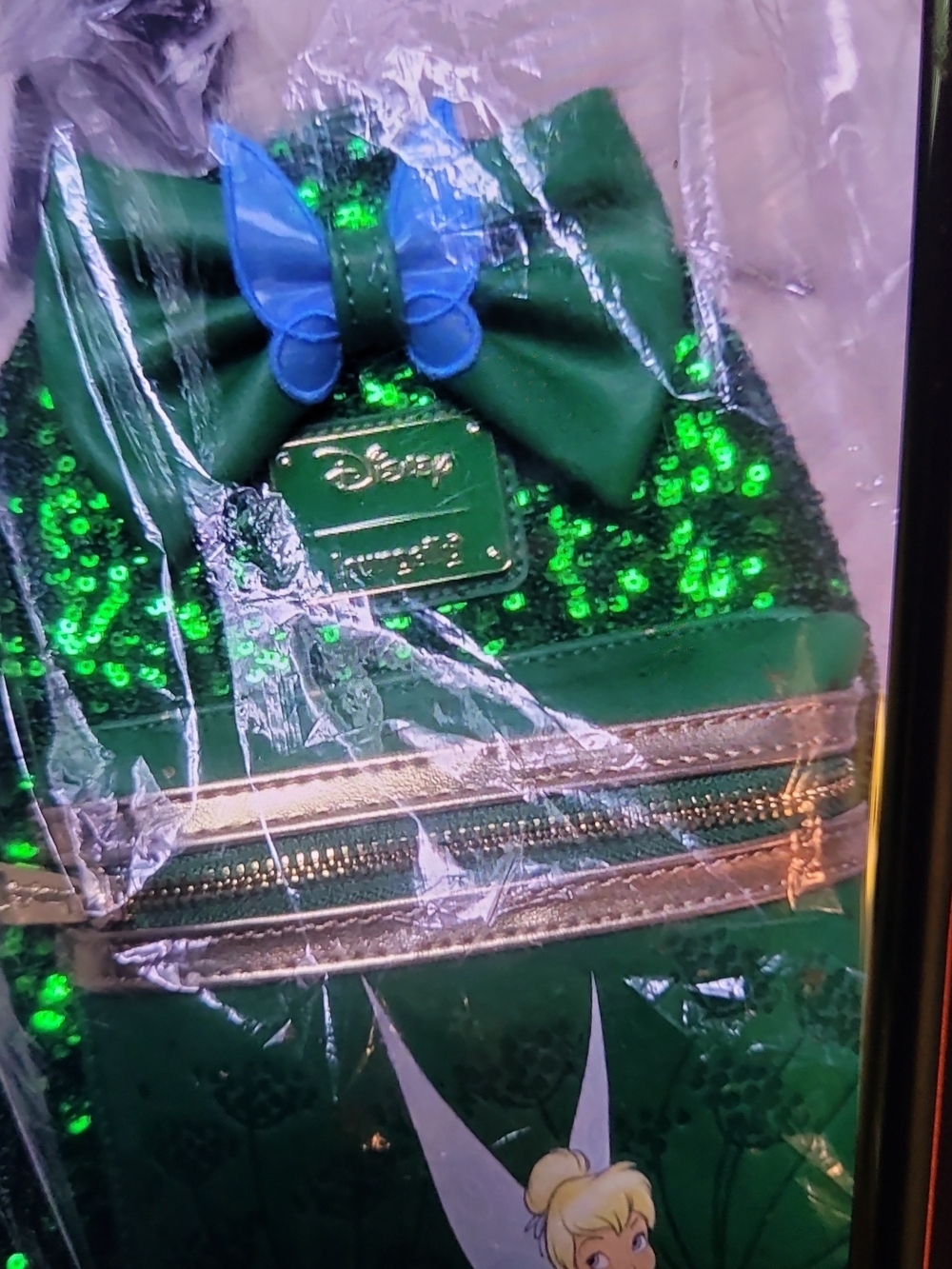 Disney Tinker Bell Green Sequin Men's Backpack